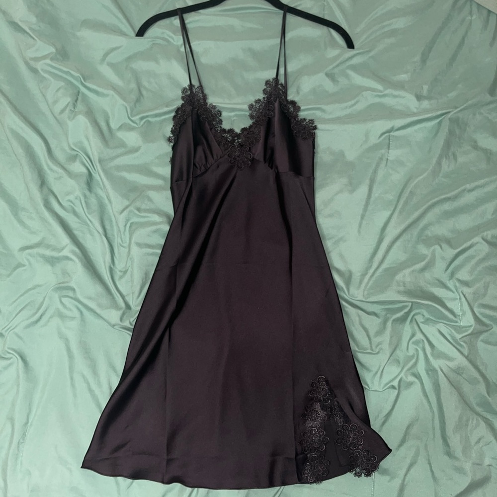 Black slip dress.